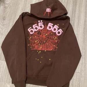 SS22 Sp5der Angel Number Hoodie, Brown/Pink, Size Small — Young Thug Worldwide